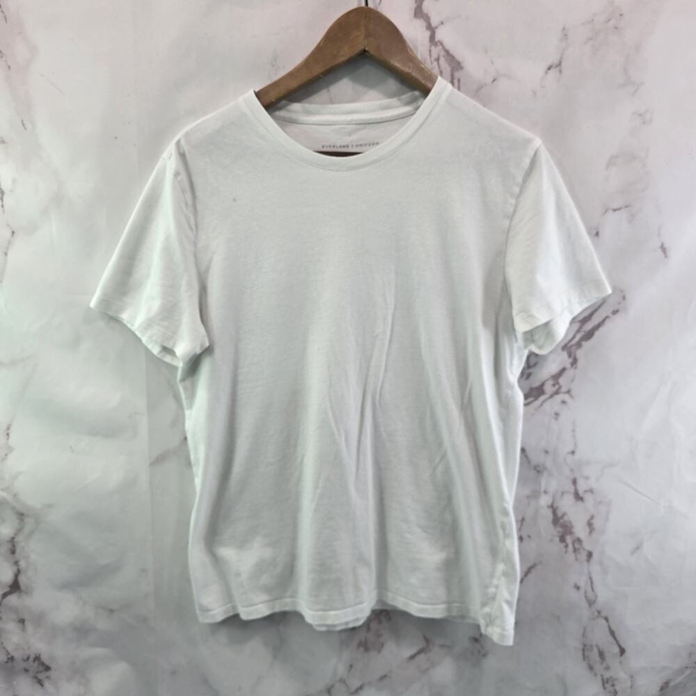 Everlane T Shirt Mens Small White Short Sleeve Crew Organic Cotton Lightweight - Picture 1 of 11
